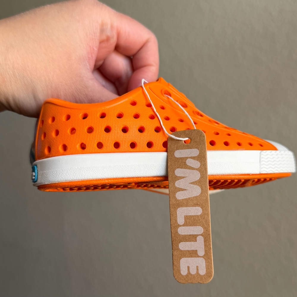 Native Jefferson Child City Orange & Shell White Slip On Shoes - Picture 6 of 6